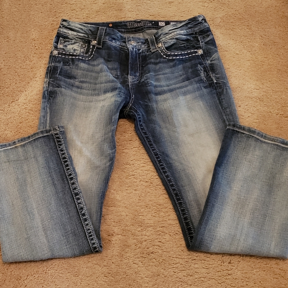 Miss Me Low Rise Boot Leg Jeans